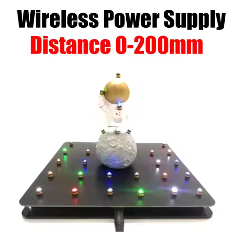 200mm Wireless Power Supply Wireless Charging Module 12V 24V Coil Charger Transmitter + Led Receiver
