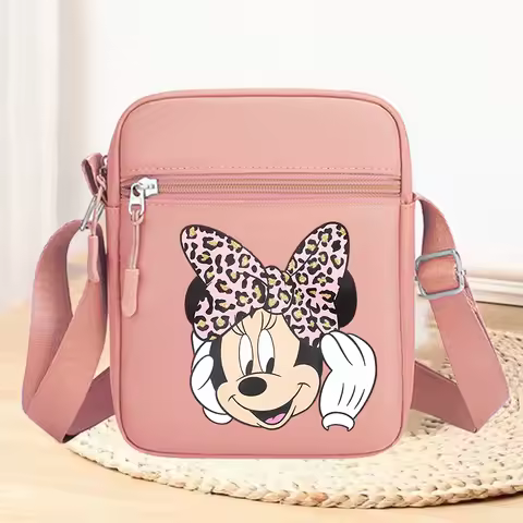 Disney Mickey Mouse Women's Crossbody Bag Anime Minnie Printed Figures Oxford Shoulder Handbags Phon