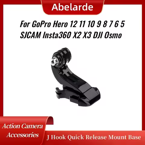 J Hook Quick Release Mount Base Screw For GoPro Hero 12 11 10 9 8 7 6 5 SJCAM Insta360 X2 X3 DJI Osm