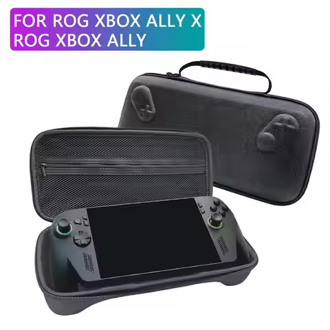 For ROG Xbox Ally/X EVA Hard Carrying Case, Metal Desktop Stand, Anti-scratch Travel Protective Bag 