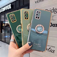 Casing For OPPO A59 A57 A39 R17 Pro R17 R15X R11S R11 Plus Reno 2Z/ZF Case Electroplated Stand Ring Holder Camera Protection Soft TPU Phone Case Cover