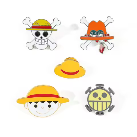 Anime Brooch Luffy Zoro Ace Going Merry Backpack Paired with Clothing Emblem Brooches Pin Gifts