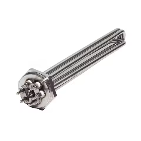 1 1/4" BSP/DN32 Thread 304SUS Immersion Water Heater Element 220V/380V Heating Electrical Pipe 3KW/4