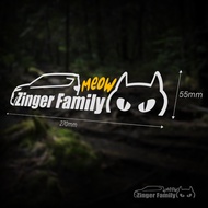 Xiii _ China Car CMC Zinger Family Peeping Cat Decoration Sticker