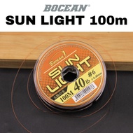 BOCEAN SUN LIGHT 100M Mono ORANGE GOLD Tali Tangsi Transparent Fishing Line Tali Pancing