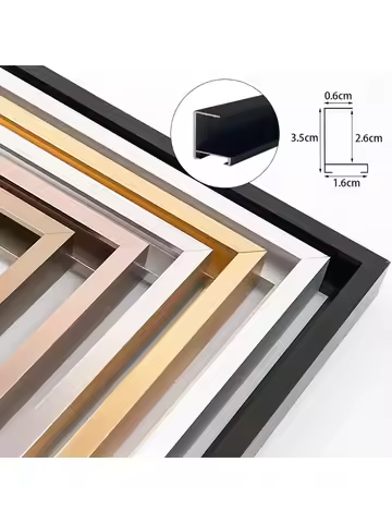 Metal Aluminum Outer Frame and Wooden Inner Frame Canvas Prints Painting DIY Frame Kit Multi-color f