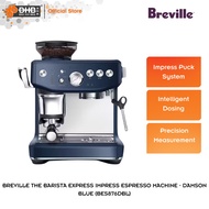 Breville Barista Express Impress Espresso Coffee Machine BES876DBL Damson Blue Impress Puck System B
