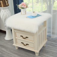 💘&amp;Wool-like Tablecloth Bedroom Bedside Table Plush Mat Dining Tablecloth Desk Pad Coffee Table Cloth Chair Cushion Booth