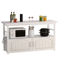 A&0169廚房置物架廚房收納架 收納櫃 多功能家用微波爐廚房置物架落地多層灶台碗櫃切菜桌子儲物