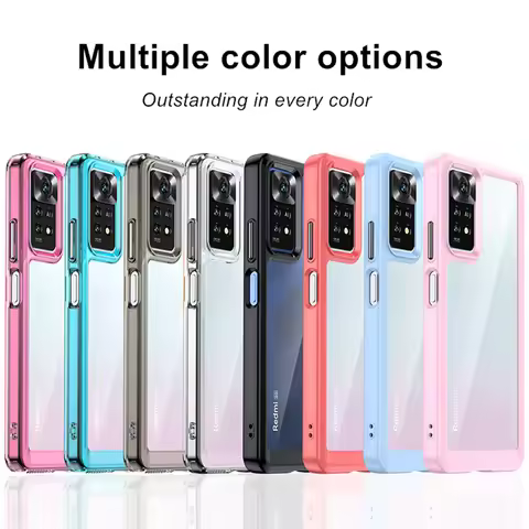 For Xiaomi Redmi Note 11 Pro Case Luxury Silicone Clear Bumper TPU Shockproof Case For Redmi Note 11
