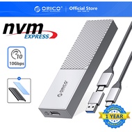 ORICO M.2 NVMe SSD Enclosure 10Gbps PCIe3.0x4 Aluminum Case Compatible with Thunderbolt 3 4(M208C3）