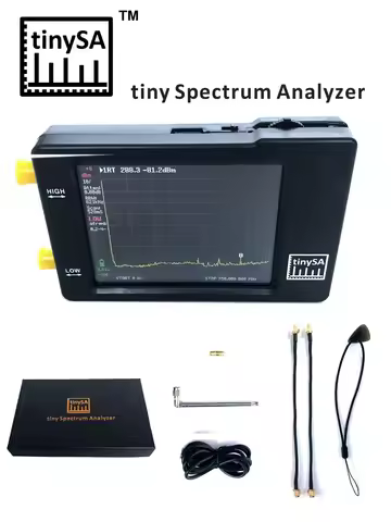 Original Hugen Version TinySA 2.8 inch Display 100kHz to 960MHz Hand held Tiny Spectrum Analyzer wit