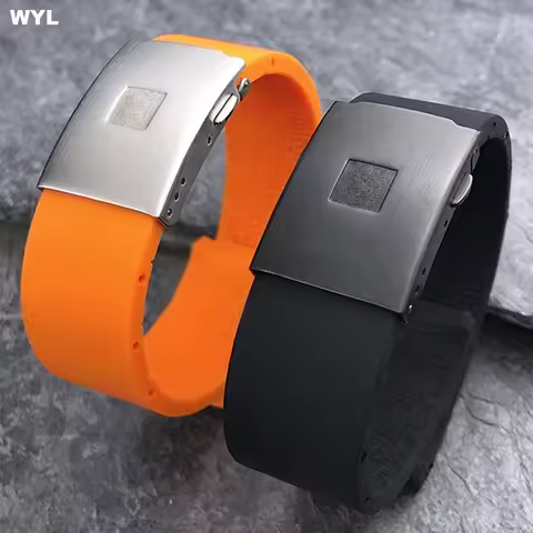Silicone Rubber Strap For Tissot TOUCH COLLECTION EXPERT SOLAR Series T091T013 T081 Black Orange Men