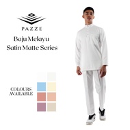 Pazze Baju Melayu Modern Slim Fit Nikah - Pearl White Baby Blue Salmon Dusty Purple Off White Cream Orange Peach Nude