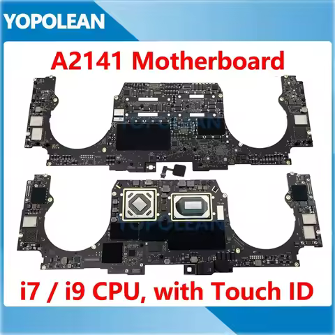 Original A2141 Motherboard Logic Board For MacBook Pro 16" A2141 With Touch ID i7 i9 512GB 1TB 2019