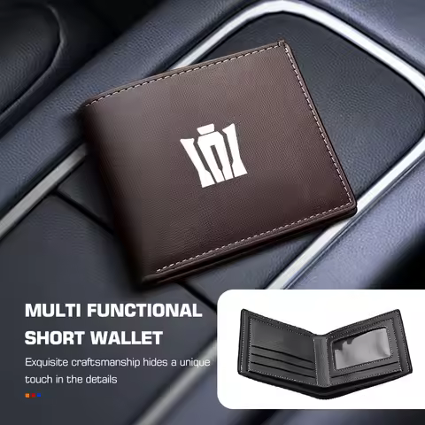 Car Logo Men's Business Wallet Bank Card Case Coin Case ID Card For Toyota Crown Yaris Corolla Prius