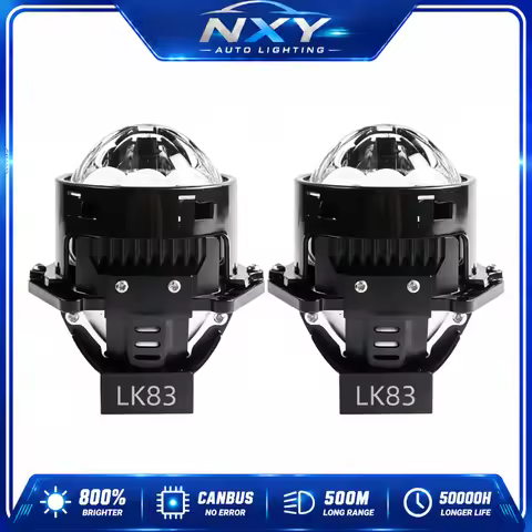 NXY LK83 3 Inch Bi LED Projector Lens Headlight 160W High Power Triple Beam Hi Lo Laser Retrofit Car