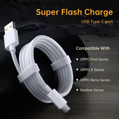 Realme Gt 5G 8 Pro 10 Superdart Cable Type C 6.5A Super Fast Charge Cabel Oppo Find X5 Pro Neo Reno 