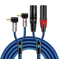 GOLLET LION สายแปลง XLR ตัวผู้เป็น RCA 2ตัวสายแปลง XLR ตัวผู้เป็น2 RCA ตัวผู้สายสัญญาณเสียง HiFi สำห