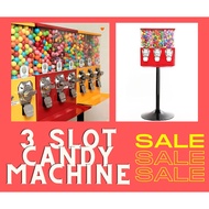 TRIPLE HEAD CANDY VENDING MACHINE / CANDY VENDO MACHINE / GUMBALL VENDING MACHINE