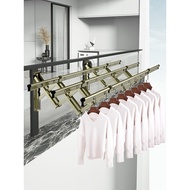 Precious Lady 3 Bars Wall Mounted Aluminium Retractable Clothes Hanger Rack