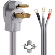 10 AWG 3 Prong Dryer Cord SRDT, 30 Amp 7500W Rated, NEMA 10-30P to 3-Wire Appliance Cord with Three 