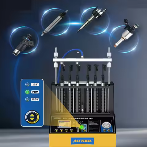 AUTOOL CT500 GDI EFI FEI Fuel Injector Cleaner And Tester Machine for Car & Motorcycle 6 Cylinders E