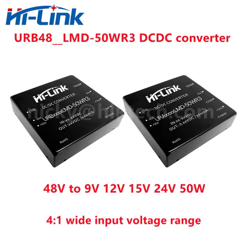 HiLink New Isolated Converter 50W URB4805LMD-50WR3 Step Down 48V to 9V 12V 15V 24V DCDC Switch power