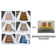 itop Alas Meja 2.43m x 1.37m x 0.28mm Table Cloth Untuk Meja Lipat Kaki Sahaja (3ftx8ft) Night Bazaa