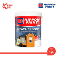 Nippon Paint 1 Litre / 5 Litre / 18 Litre Weatherbond Acrylic-Based Exterior White Wall Paint