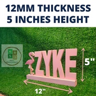 WOODEN NAME 5inch HEIGHT STANDEE MAKAPAL 12MM WOODEN LETTERS WITH CHARACTERS CUSTOMIZE WOODEN NAME