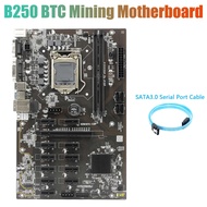 【OID】-B250 BTC Mining Motherboard with SATA3.0 Serial Port Cable 12XGraphics Card Slot LGA 1151 Support DDR4 for BTC Miner