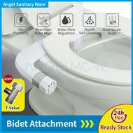 Non-Electric Bidet Adjustable Water Pressure Bidet Attachment Dual Nozzle Cold Water Toilet Seat Attachment A8807