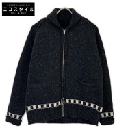 Nigel Cabourn 8045-00-40000 黑白拉鍊針織外套 46碼 [二手]