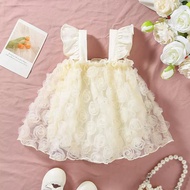 Sweetberry Baby🍒Baby Girl Romper Dress Baju Bayi Perempuan Tanpa Lengan Puteri Romper Baju Raya Baby