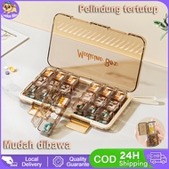 1 Week 7 Day Medicine Box Morning Medicine Storage Box Day Night Pill Box 21 Grid Compartment Daily
