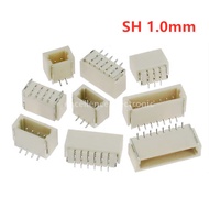 20PCS JST SH 1.0mm vertical SMD Connector 1.0mm pitch patch plug Socket 2P 3P 4P 5P 6P 7P 8P 9P 10Pi