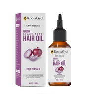 100% Natural Onion Black Seed Oil - Cold Pressed, Potentially Helps to Strengthen & Nourishes Hair S