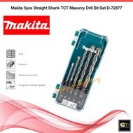 Makita 5pcs Straight Shank TCT Masonry Drill Bit Set D-72877