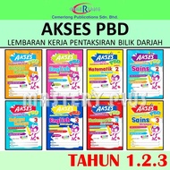 AKSES PBD TAHUN 1 2 3 LEMBARAN KERJA PENTAKSIRAN BILIK DARJAH | KSSR SEMAKAN | BUKU KERJA MODUL - CEMERLANG