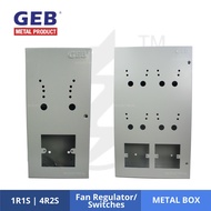 GEB Metal Switch & Fan Regulator Box (1R1S/2R1S/2R2S/3R1S/3R2S/3R3S/4R2S/6R3S/8R8S) Kotak besi kipas