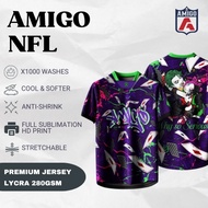 AMIGO NFL Sublimation Microfiber Jersey tshirt Design JOKER baju jersi lelaki baju jersey Malaysia v