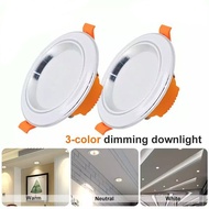 Lampu LED Downlight 3 Warna 220V 5 watt 5w / Lampu Indoor / Lampu Panel / 1 lampu 3 warna / TERMURAH