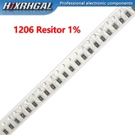 100PCS 1206 SMD 1% Resistor 10R-1.1K 1/2W 10R 12R 16R 20R 27R 33R 43R 56W 68R 82R 100R 360R 1K 1.1K 