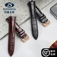 手表带 Original Genuine Zhisheng Watch Band Men Genuine Leather Pin Buckle Accessories Leather Strap For Armani Mido Tissot Omega
