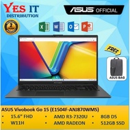 ASUS Vivobook GO E1504F-ANJ870WS / ANJ871WS / ANJ872WS (R3-7320U, 8GB DDR5, 512GB SSD, Amd Radeon, 1