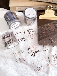 Magic Time 祝福語 立體玫瑰金 膠帶貼紙捲