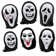 Topeng Seram Halloween Tudung Kepala Muka Hantu Syaitan Menjerit Lucu Menakutkan Topeng Rangka Rumit