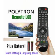 COD REMOTE REMOT TV LCD POLYTRON TABUNG DIVA U SLIM ANALOG POLITRON PLUS 2 Pcs BATERAI