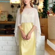 DWYANE Sheer Shawl Top, Transparent Chiffon Casual Bohemian Cloak, Beach Poncho